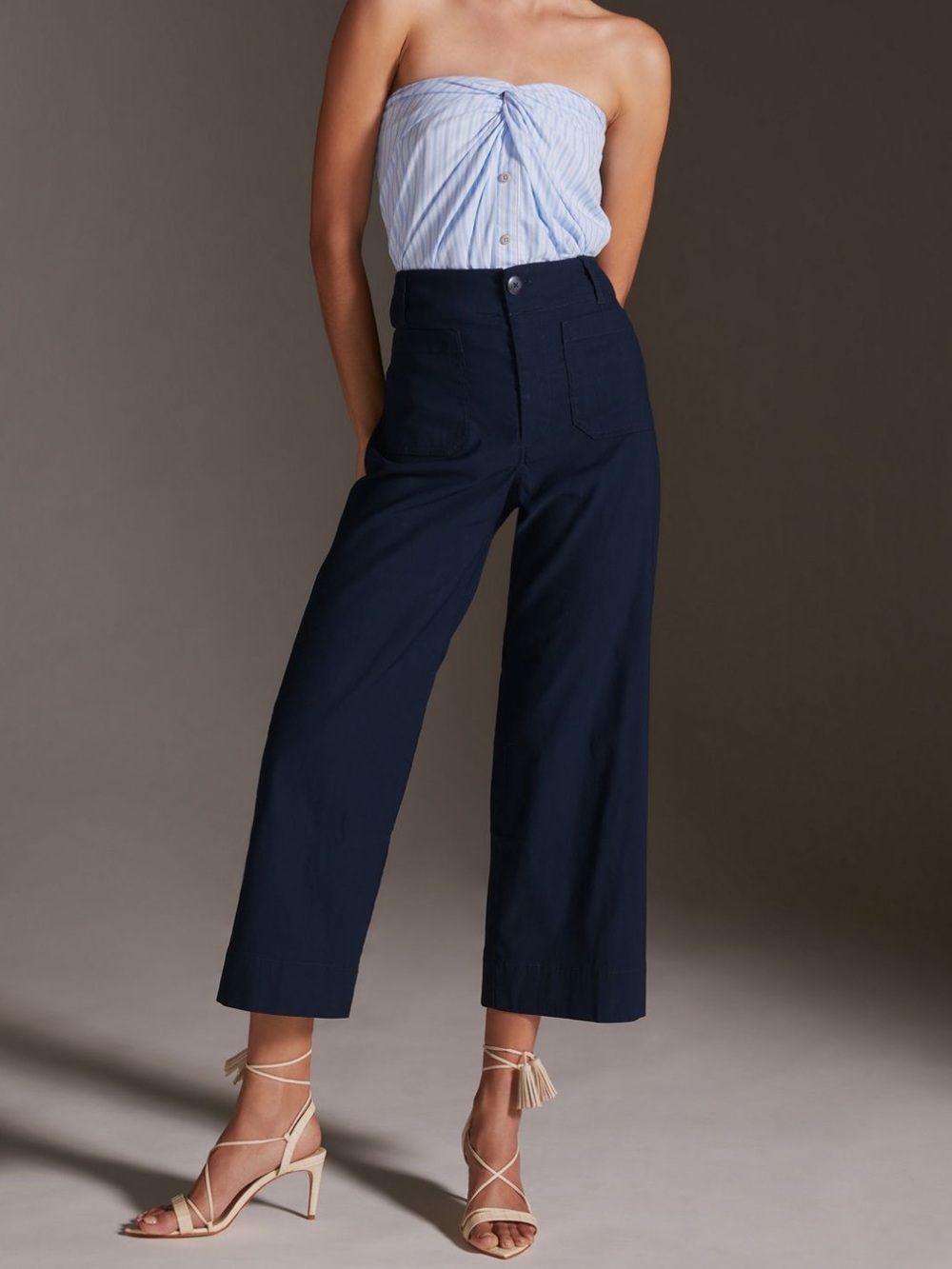 Colette Magic Fabric Crop Wide-Leg Pants
